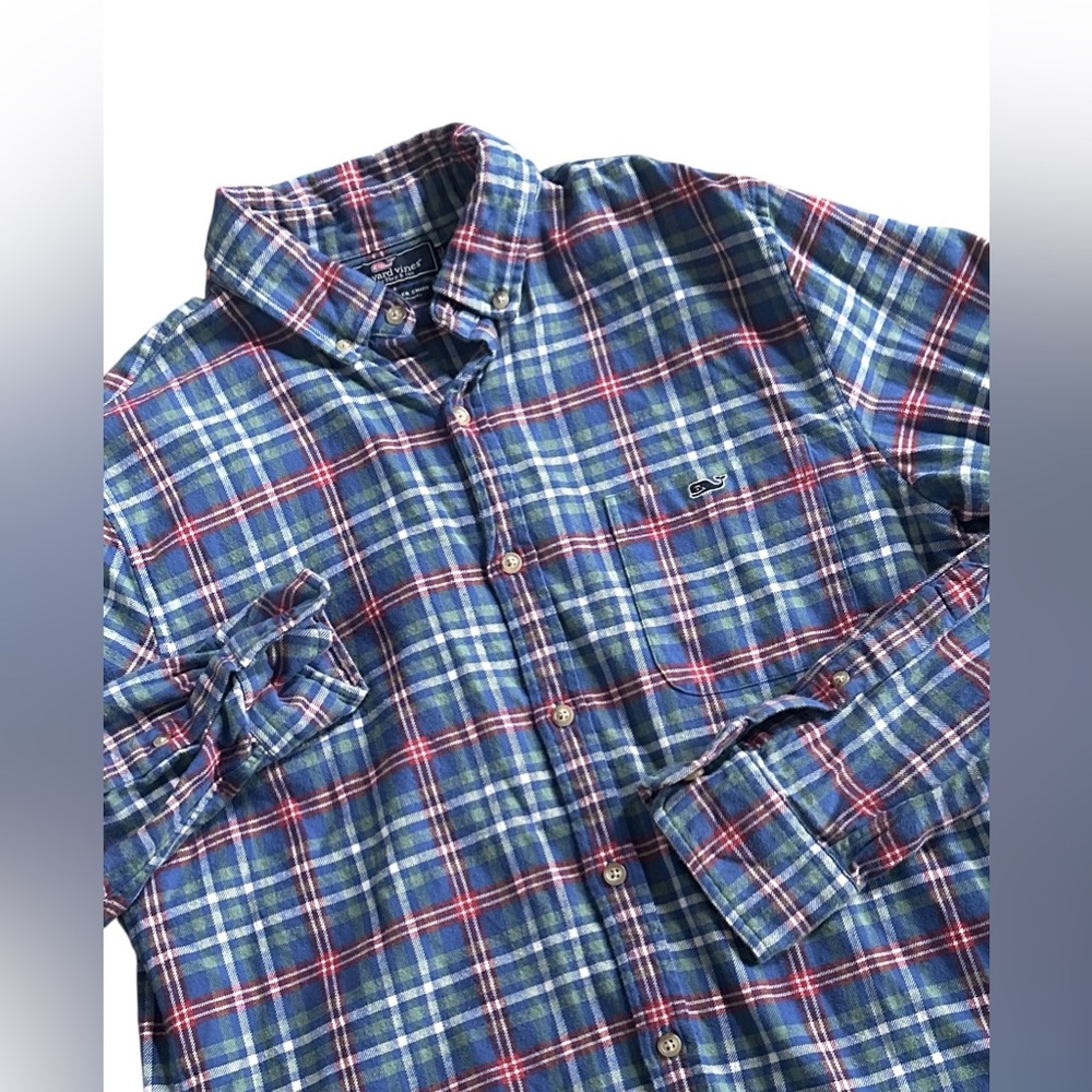 Vineyard Vines Slim Fit Tucker Plaid‎ Flannel Shirt Men’s Medium